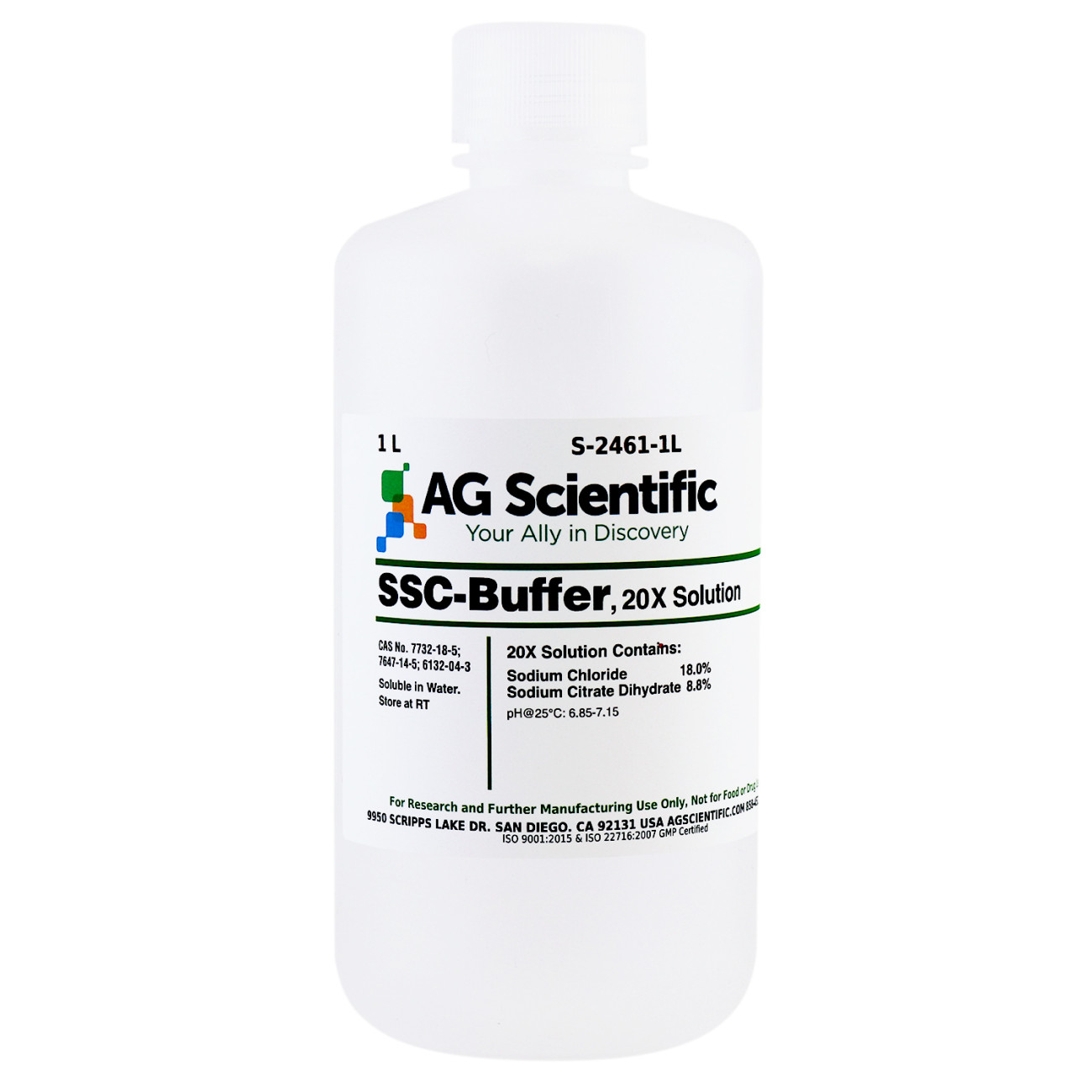 SSC [Saline-Sodium Citrate] Buffer 20X, Solution, 1 L