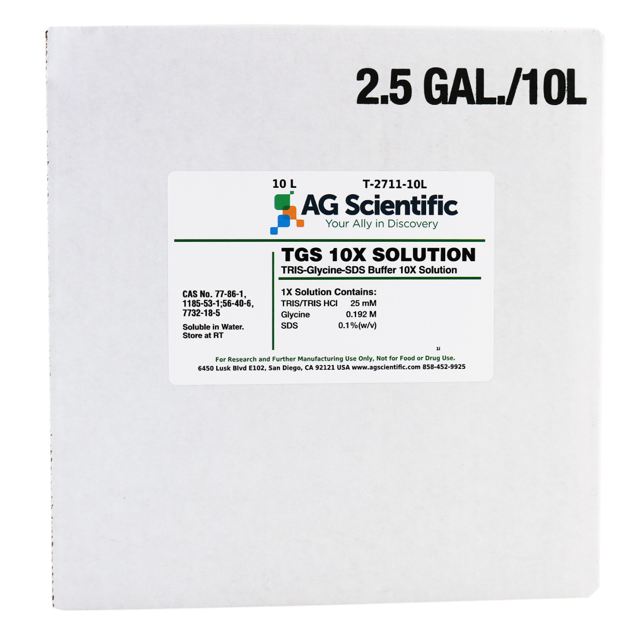 TGS [TRIS-Glycine-SDS] Buffer 10X Solution, 10 L