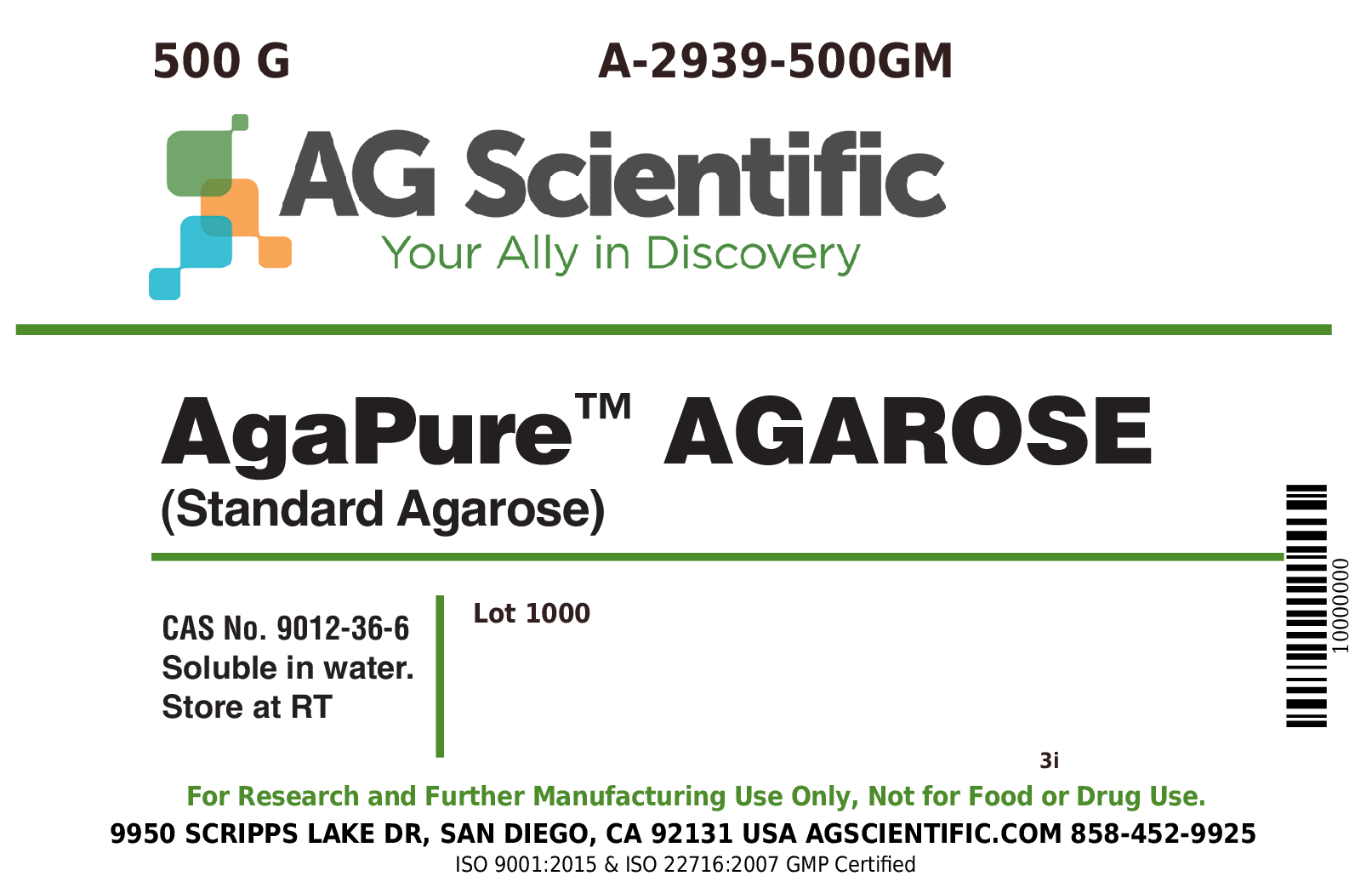 AgaPure™ Agarose LE, 500 G
